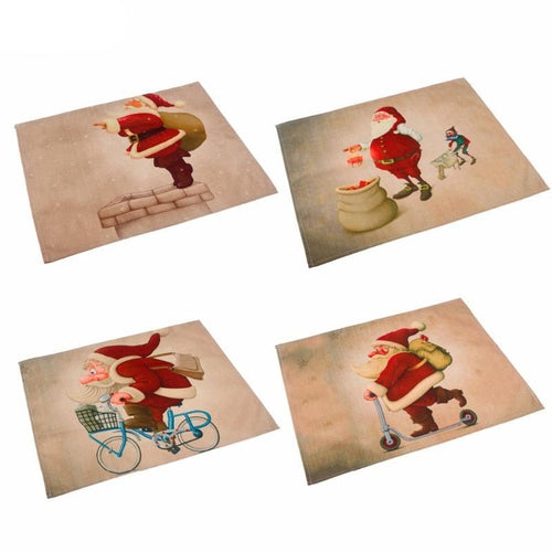 loomrack Assorted Santa Christmas Placemats Christmas Accessories