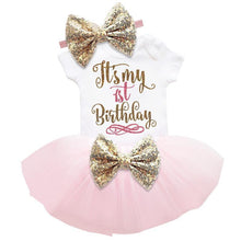 Load image into Gallery viewer, loomrack Baby Girl Tutu Birthday Outfit (1/2 Birthday, 1st Birthday, 2nd Birthday) Clothing Sets Pink 12m
