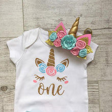 Load image into Gallery viewer, loomrack Baby Girl Tutu Unicorn 1st Birthday Outfit (1/2 Birthday, 1st Birthday, 2nd Birthday) Clothing Sets
