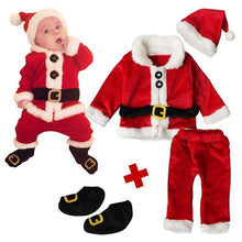 Load image into Gallery viewer, loomrack Baby Santa Suit - 4-Piece Set Christmas Clothes
