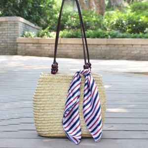 loomrack Bamboo Knitted Shoulder Bag Shoulder Bag Beige