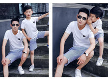 Load image into Gallery viewer, loomrack Beach House Stripe Family Outfit Family Matching Outfits Blue / Dad size M
