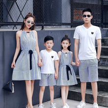 Load image into Gallery viewer, loomrack Beach House Stripe Family Outfit Family Matching Outfits Blue / Mom size M
