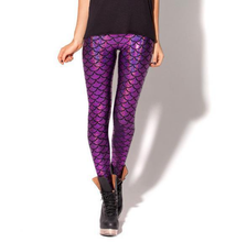 Load image into Gallery viewer, loomrack Becca Fish Scale Mermaid Leggings Leggings K030 Purple / S
