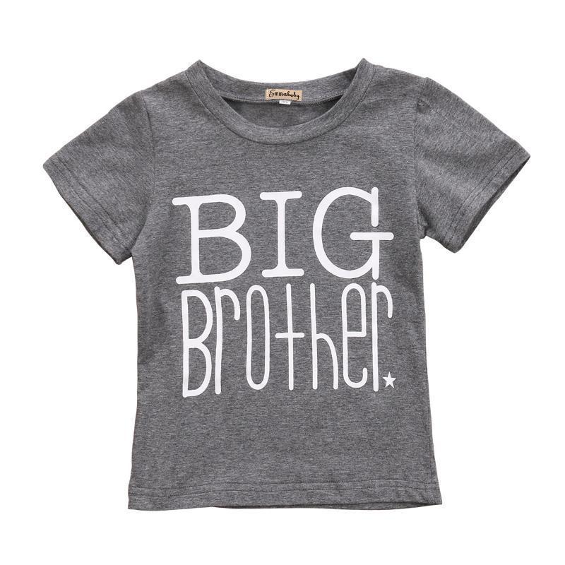 loomrack Big Brother Little Sister Matching Shirts - Big Brother T-shirt and Little Sister Onesie Matching Outfits Gray -Big Brother / 2T