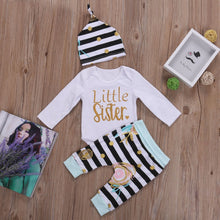 Load image into Gallery viewer, loomrack Big Sis - Little Sis Matching Outfit - Floral/Stripe Family Matching Outfits
