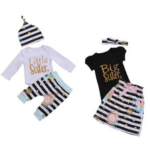 Load image into Gallery viewer, loomrack Big Sis - Little Sis Matching Outfit - Floral/Stripe Family Matching Outfits Big  6 to 12M
