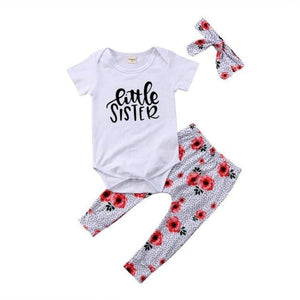 loomrack Big Sister Little Sister Matching Outfit - Floral Speckle Matching Outfits Little 0 to 6M