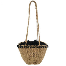 Load image into Gallery viewer, loomrack Bohemian Straw Basket Bag Shoulder Bags Brown Shoulder Bag
