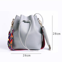 Load image into Gallery viewer, loomrack Boho Bucket Bag with Multicolor Shoulder Strap Shoulder Bags
