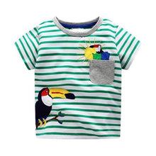 Load image into Gallery viewer, loomrack Boys 100% Cotton Summer T-Shirt  (Sizes 18M - 2T) T-Shirts Bird Pattern / 2T
