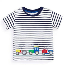 Load image into Gallery viewer, loomrack Boys 100% Cotton Summer T-Shirt  (Sizes 18M - 2T) T-Shirts Tractor Pattern / 2T

