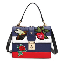 Load image into Gallery viewer, loomrack Bumble Bee Rose Embroidered Messenger Bag Shoulder Bags
