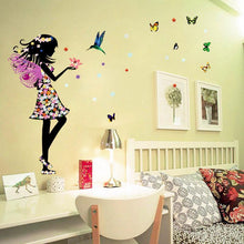 Load image into Gallery viewer, loomrack Butterfly Girl Wall Decal Wall Stickers
