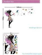 Load image into Gallery viewer, loomrack Butterfly Girl Wall Decal Wall Stickers
