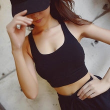 Load image into Gallery viewer, loomrack Butterfly Strappy Back Pushup Sports Bra Sports Bras Black / L
