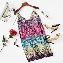 Load image into Gallery viewer, loomrack Cami Multicolor Sequin Party Mini Dress Girl&#39;s Dresses
