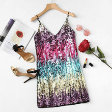 Load image into Gallery viewer, loomrack Cami Multicolor Sequin Party Mini Dress Girl&#39;s Dresses
