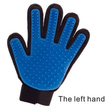 Load image into Gallery viewer, loomrack Cat &amp; Dog Pet Hair Glove Brush/Massager Dog Combs Blue Left Hand
