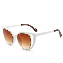 Load image into Gallery viewer, loomrack Chic Hollow Cat Eye Sunglasses Sunglasses White Tea
