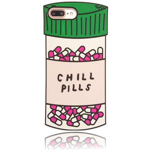 loomrack Chill Pill iPhone Case - For iPhone X / SE / 5C / 5S / 6 / 6 Plus / 6S / 7 / 8 Plus Phone Cases