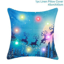 Load image into Gallery viewer, loomrack Christmas Cushion Covers Christmas Accessories Light Blue Deer
