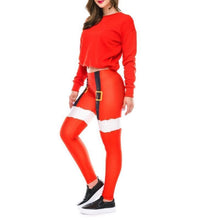 Load image into Gallery viewer, loomrack Christmas Leggings - High Waist Santa Suspenders Leggings
