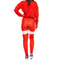 Load image into Gallery viewer, loomrack Christmas Leggings - High Waist Santa Suspenders Leggings
