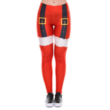 Load image into Gallery viewer, loomrack Christmas Leggings - High Waist Santa Suspenders Leggings
