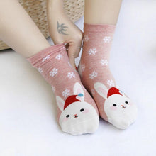 Load image into Gallery viewer, loomrack Christmas Santa Bunny Socks Christmas Socks
