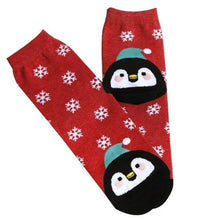 Load image into Gallery viewer, loomrack Christmas Santa Bunny Socks Christmas Socks Red
