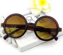 Load image into Gallery viewer, loomrack Classic Round Frame Sunglasses Sunglasses Brown
