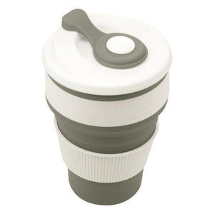 loomrack Collapsible Coffee Mug - Perfect On-the-Go Collapsible Cup for Travel & Camping Mugs Light Grey / 350ML