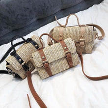 Load image into Gallery viewer, loomrack Crossbody Braided Straw Messenger Bag Top-Handle Bags
