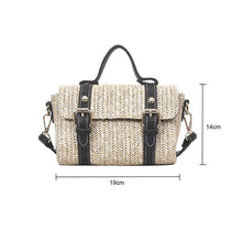 Load image into Gallery viewer, loomrack Crossbody Braided Straw Messenger Bag Top-Handle Bags
