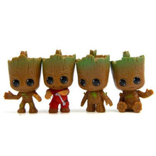 Load image into Gallery viewer, loomrack Cute Baby Groot Tree Flower Pot Key Chain (4 pcs.) Flower Pots &amp; Planters 4pcs Figures
