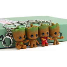 Load image into Gallery viewer, loomrack Cute Baby Groot Tree Flower Pot Key Chain (4 pcs.) Flower Pots &amp; Planters
