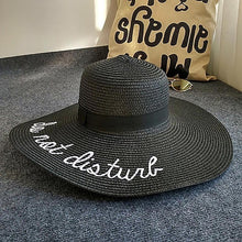 Load image into Gallery viewer, loomrack Do Not Disturb Summer Straw Hat Sun Hats Black
