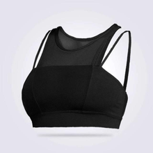 Load image into Gallery viewer, loomrack Dual Strap Mesh Crop Top Sports Bra Sports Bras
