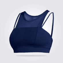 Load image into Gallery viewer, loomrack Dual Strap Mesh Crop Top Sports Bra Sports Bras
