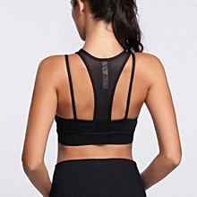 Load image into Gallery viewer, loomrack Dual Strap Mesh Crop Top Sports Bra Sports Bras
