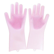 Load image into Gallery viewer, loomrack Magic Silicone Dish Washing Gloves Kitchen Pink
