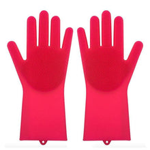 Load image into Gallery viewer, loomrack Magic Silicone Dish Washing Gloves Kitchen Red
