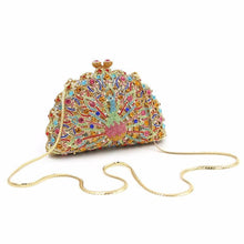 Load image into Gallery viewer, loomrack Magnificent Peacock Evening Clutch Bag Evening Bags
