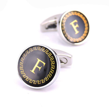 Load image into Gallery viewer, loomrack Men&#39;s Lettered Cufflinks Tie Clips &amp; Cufflinks F
