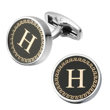 Load image into Gallery viewer, loomrack Men&#39;s Lettered Cufflinks Tie Clips &amp; Cufflinks H
