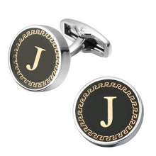 Load image into Gallery viewer, loomrack Men&#39;s Lettered Cufflinks Tie Clips &amp; Cufflinks J
