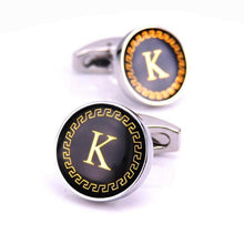 Load image into Gallery viewer, loomrack Men&#39;s Lettered Cufflinks Tie Clips &amp; Cufflinks K
