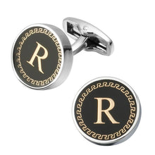 Load image into Gallery viewer, loomrack Men&#39;s Lettered Cufflinks Tie Clips &amp; Cufflinks R
