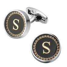 Load image into Gallery viewer, loomrack Men&#39;s Lettered Cufflinks Tie Clips &amp; Cufflinks S
